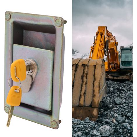 Le verrou de porte latérale et le verrou de couvercle de la pompe hydraulique de l'excavatrice sont compatibles avec Hitachi ZAX. (1/5)