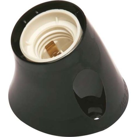 Portalampada da parete E27 Nero