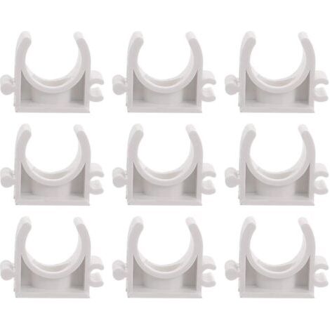 Colliers de serrage pour tuyaux d'eau en PVC, support en U pour tuyau PEX, accessoires électriques en plastique, alimentation portable, blanc, 25mm, 100 pièces