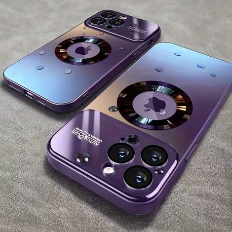 (iPhone 14 Pro Max Violet) Coque magnétique MagSafe en titane givré avec protection d'objectif (1/5)