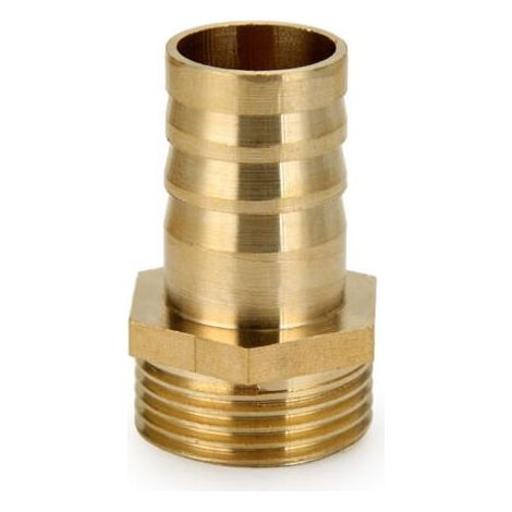 Raccord Cannelé - Laiton - 6 mm x 4,5 mm - Filetage Mâle 1/4 Pouces G - Pour Tuyaux Flexibles - 4 Pièces (1/4)