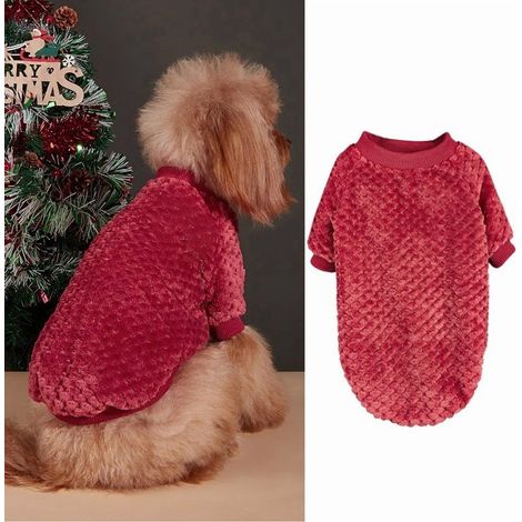 Gilet Chien - Tissu Peluche Douce - Pour Chiens Petits à Moyens - Tailles XS à XL - Confortable et Respirant - Usage Extérieur (1/4)