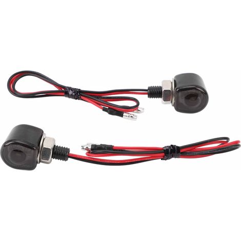 Indicatore di direzione a LED per manubrio, mini impermeabile, maggiore visibilità, DC12V, per moto, ATV, involucro nero.