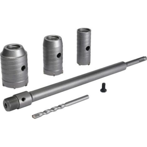 Set di seghe a tazza, Ø30mm, 40mm, 50mm, sega a tazza per calcestruzzo da 350mm, asta di prolunga SDS Plus con punta in carburo di tungsteno, sega a tazza per mattoni, pietra, calcestruzzo, cemento.
