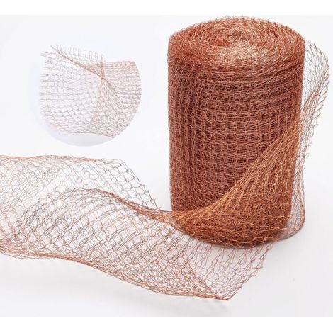 Grillage en cuivre, marron, 127 mm × 0,12 mm × 10 m, 1 rouleau Filet de protection contre les escargots et les rongeurs pour jardin (1/5)
