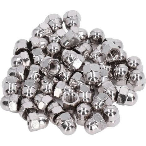 Lot de 100 écrous borgnes en acier inoxydable 316 – Filetage métrique M3 – Résistants à la corrosion – Pour réparation mécanique (1/5)