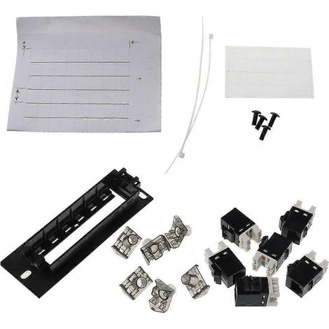 6-Port-Patchpanel, ungeschirmtes Keystone-Panel für LAN-RJ45-Ethernet-Kabel