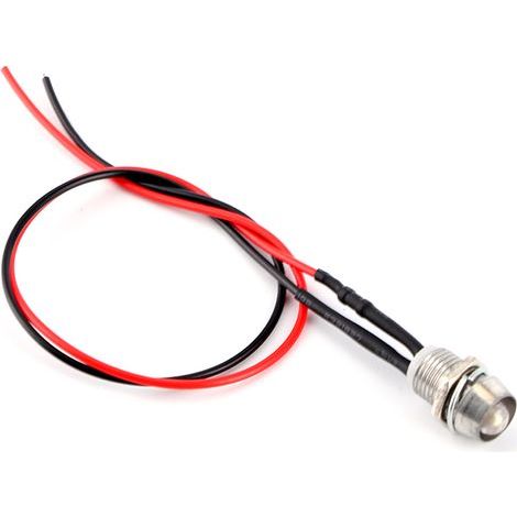 4 Voyants LED 12V 8mm Tableau de Bord Indicateur Blanc pour Auto Van (1/3)