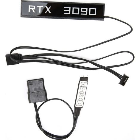 Carte Graphique avec Éclairage RGB 3pin+6pin, Effets Lumineux Synchronisés avec la Carte Mère, Accessoires PC 5V