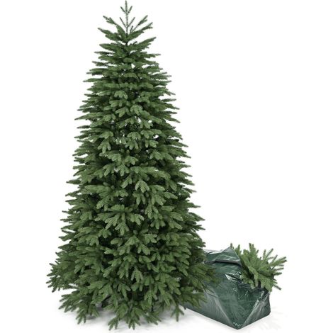 BOP Albero di Natale PE Real Touch + PVC, Molto Folto, Borsa Omaggio, Urano 180 cm