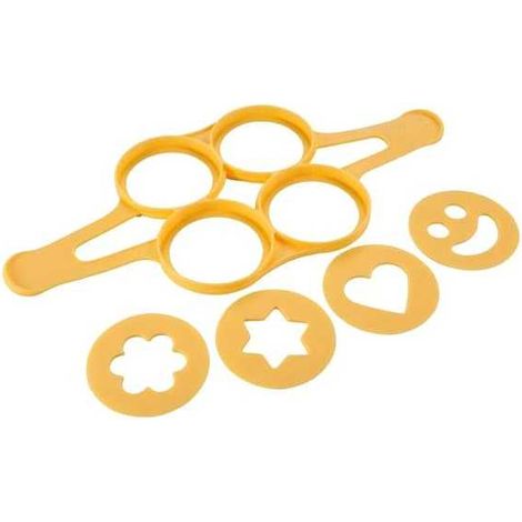 Tescoma Molde para pancakes y huevos de silicona amarillo 39x17 cm