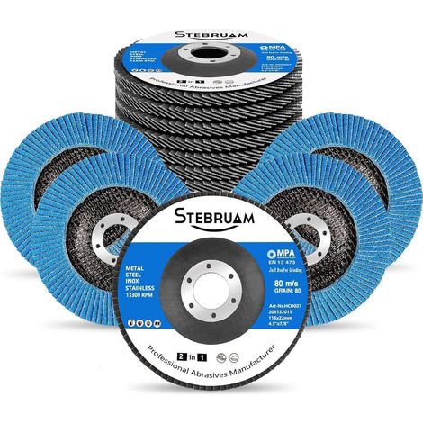 Fächerscheiben 115mm K80 12 Stk Blau115 MM 12 PCS 80er K&xF6rn (1/5)