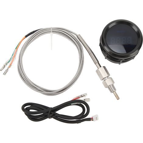 Jauge de température des gaz d'échappement 52mm Haute Précision Universel 12V 200 à 1300℃ Compteur EGT Numérique