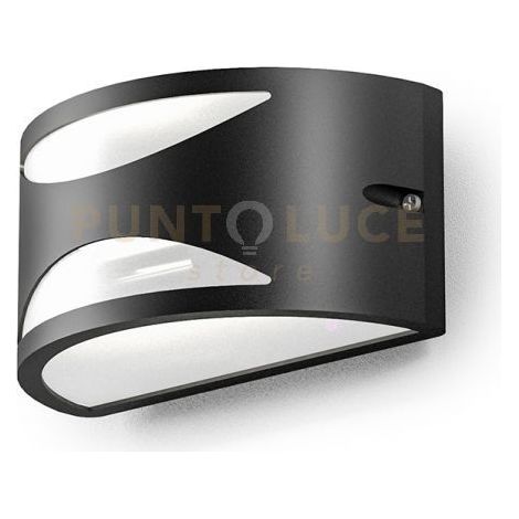 GES1041- APPLIQUE 1 LUCE IN ALLUMINIO ATTACCO E27 COLORE GRIGIO ANTRACITE