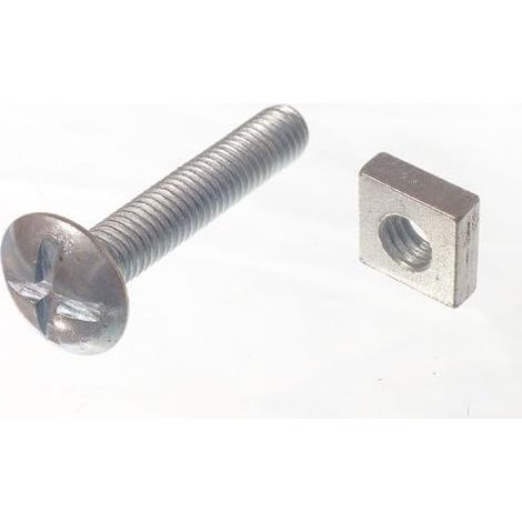 Lot de 120 boulons et écrous de toiture ZP plaqués zinc M6 x 35 (1/2)