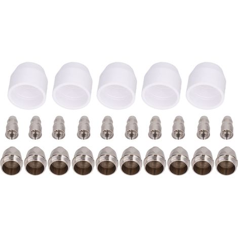 Kit de 25 pièces consommables pour pistolet de découpe plasma P80 : buse d’électrode et protection en céramique (1/5)