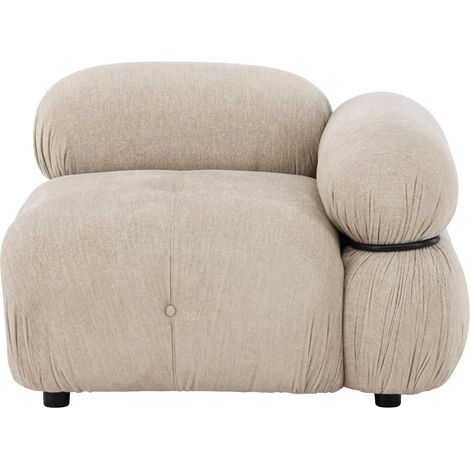 Mika Modulsofa Endmodul rechts beige schwarz. (1/4)