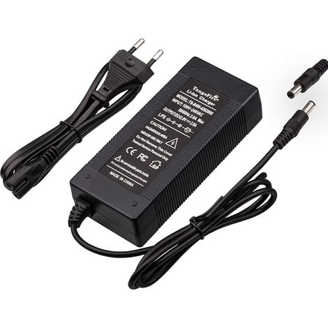 Chargeur pour trottinette électrique 42V, chargeur électrique pour trottinette adulte, batterie 36V 2A pour trottinette, batterie pour vélo électrique 36V (1/5)