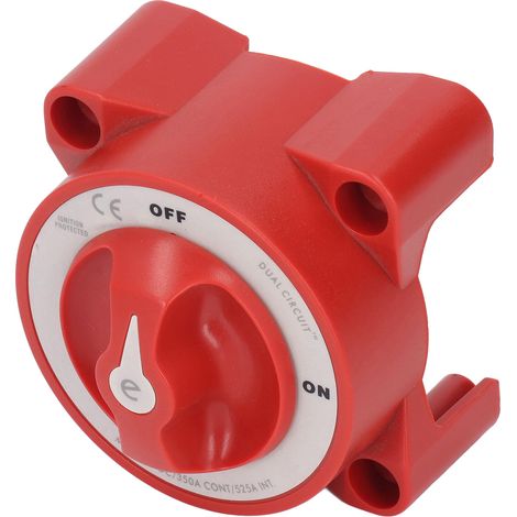 Interrupteur marche/arrêt à bouton-poussoir pour batterie, 2 positions, 4 bornes, étanche IP66, 350 A, universel pour yacht, camping-car, voiture, bateau (1/5)