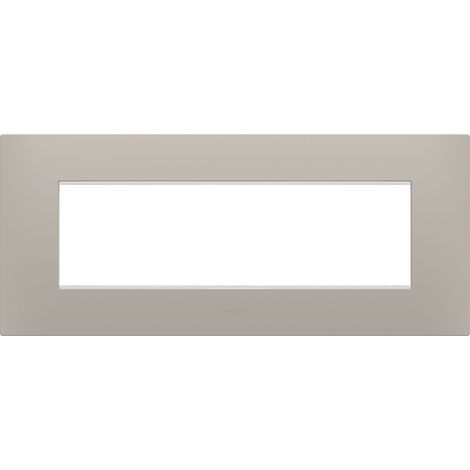 PLAQUE EGO RECT. 7 MODULES SABLE FONCÉ GEWISS GW16007DS