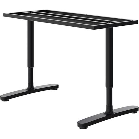2Pcs Black Adjustable Height Table Underframe (1/5)