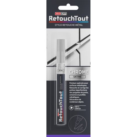 Rotulador para acabado de metales SOLOPLAST - Cromo satinado - 6ml