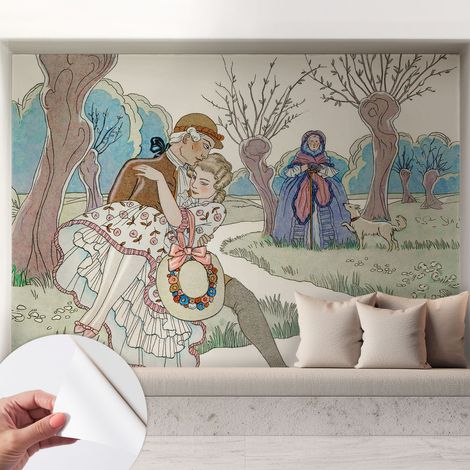 Fototapete Selbstklebend - Wandtattoo - leicht anzubringen - Wandverkleidung Romantische Szene 208x146 cm (1/5)