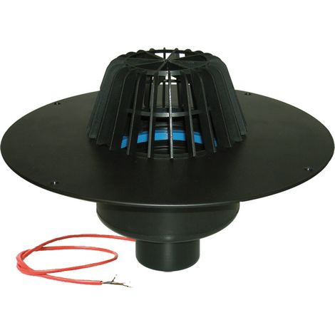 Vertikaler Dachablauf DN75 mit PP-Kragen, beheizbar (10-30W/230V)