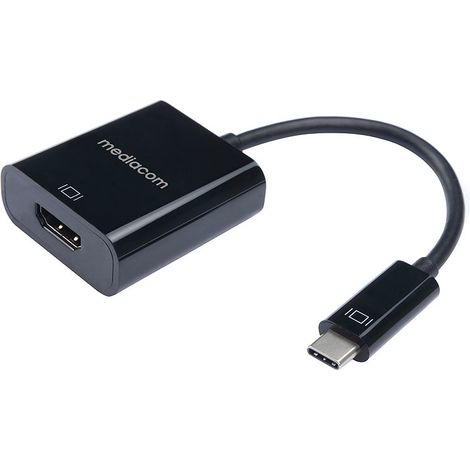 Mediacom MD-C305 adaptador de cable de vídeo USB Tipo C HDMI Negro (1/2)