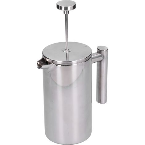 Cafetière à piston en acier inoxydable, cafetière manuelle, théière, tasse à filtre portable, 800 ml (1/5)