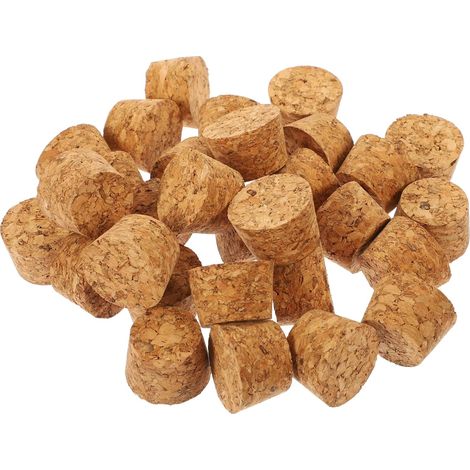 30 bouchons liège - bois, coniques pour bouteille et carafe (1/5)