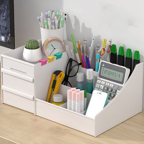 Organisateur Cosmétique 2 Étages avec Compartiments - Boîte de Stockage Makeup Bureau pour Maison & Dormitory (1/5)