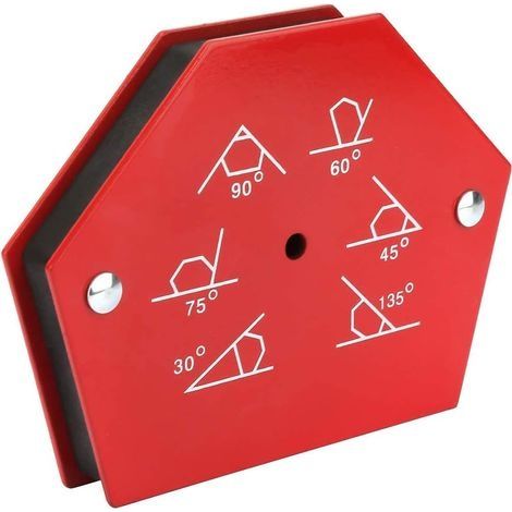 Positionneur MAGNETIC, Aimant de Soudeur Equerre, Force 23kg/50lbs, Angle 30° 45° 60° 75° 90° 135°, Lot de 2 (1/5)