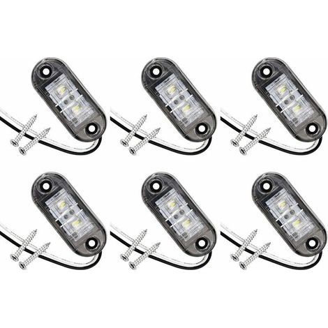 Set mit 6 LED-Seitenmarkierungsleuchten für Auto, Anhänger, Wohnmobil, Wohnwagen, Fahrrad, Motor (1/4)