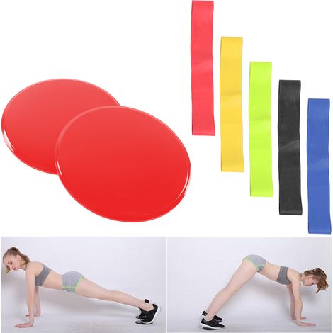Disques de glissement pour fitness, tapis d'exercice rouge pour entraînement à domicile