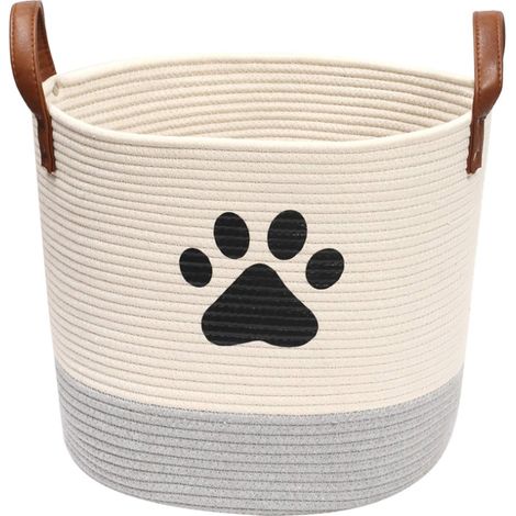 Panier Rond pour Animaux de Compagnie, Panier à Linge, adapté pour Ranger Les Jouets pour Chiens, vêtements pour Chiens et Autres Fournitures pour Animaux de Compagnie