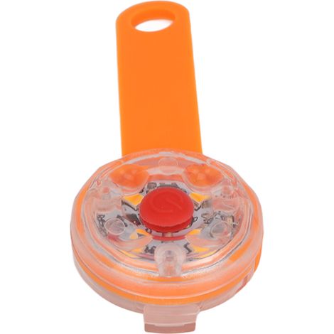 Pendentif lumineux LED pour chien, rechargeable par USB, étanche IPX7, 3 modes d'éclairage, pour collier, sac à dos ou vélo, orange (1/5)