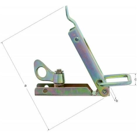 GAH Alberts Kistenverschluss H.93 mm B.30 mm STA galv.gelb verz - 347772 (1/2)