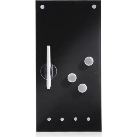 Zeller Modelo contemporáneo pizarra magnética negra 20x40