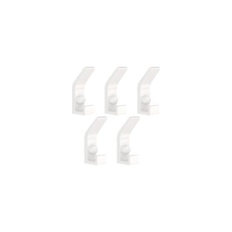 Ganci doppi in metallo - adatti per bagni, cucine, camere da letto, ecc. - Set da 5, bianchi - Crezuo