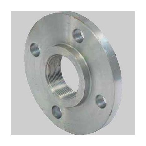 FLANGIA FILETTATA IN ACCIAIO AL CARBONIO A SALDARE  11/2 DN 40 4 Fori Ø 18     MADE IN ITALY