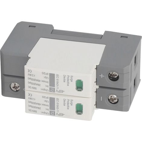 Dispositif de protection contre les surtensions photovoltaïques 2P CC, disjoncteur de protection contre la foudre 500 V CC 20-40 kA (1/5)