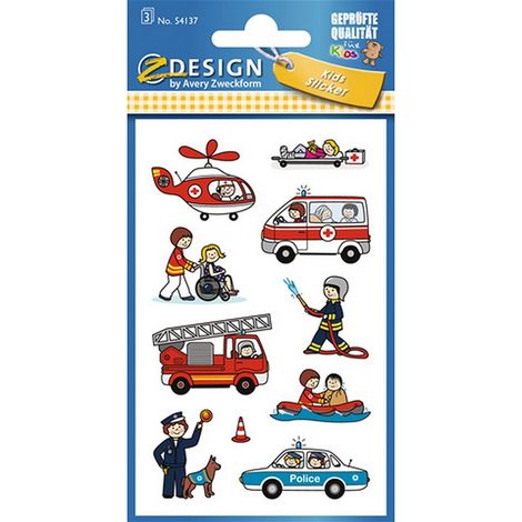 KID Sticker Feuerwehr/Polizei (1/2)