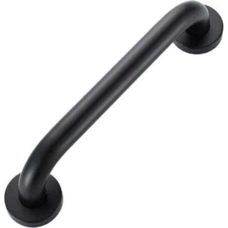 Shower grab bar – Black – 400 mm – Safety grab bar for the shower – Barrier-free toilet grab bar – Support bar for the toilet – Grab bar for shower and toilet (1/4)