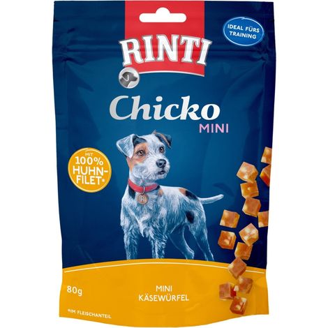 Rinti Chicko Hundesnack Mini Käsewürfel Huhn 80 g