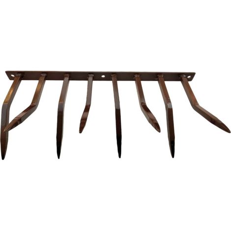 Barriera Antintrusione con Punte in Acciaio 49x24 cm per Balconi Muri di Cinta Marrone (1/2)