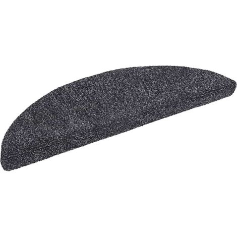 vidaXL Tappetini per scale autoadesivi 5 pz 56x17x3 cm Grigio
