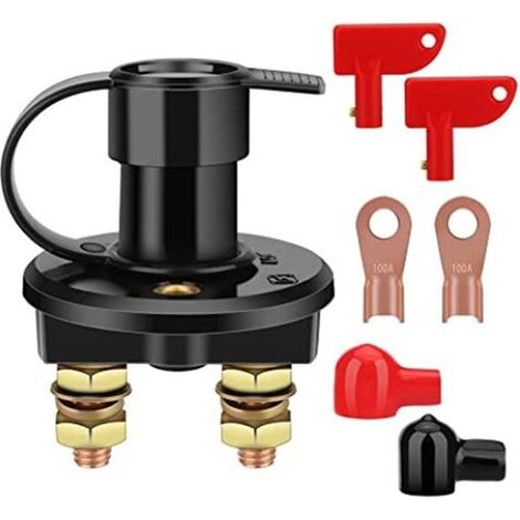 Isolateur Interrupteur de Batterie Voiture,DC 12V / 24V D'isolateur de Batterie, Automobile Coupe-Batterie Isolateur pour Auto Voiture Bateau Camion Véhicules (1/5)