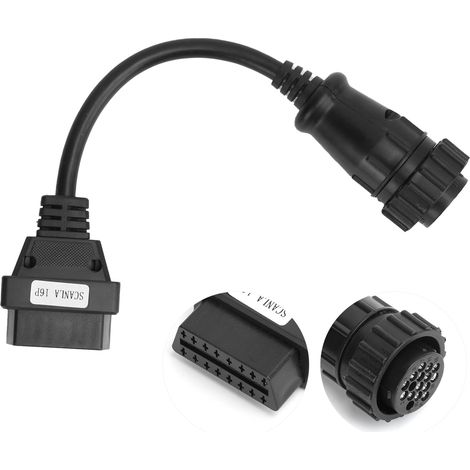 16-poliges OBDII-Kabel, 240-mm-OBD2-Stecker, tragbares Diagnosegerät für Lkw (1/5)