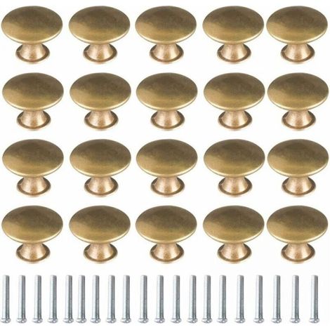 20PCS Vintage Brass Knobs Furniture Handles Drawer Door Handles Furniture Handles Vintage Furniture Handles Drawer Cabinet Cupboard Kitchen Furniture Handles (1/5)